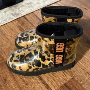 UGG Black and Tan Animal Print Boots